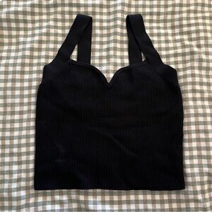 Abercrombie Black Ribbed Knit Top